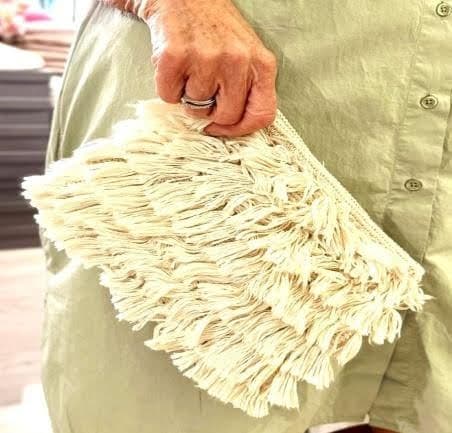 Fringe Cream Bag