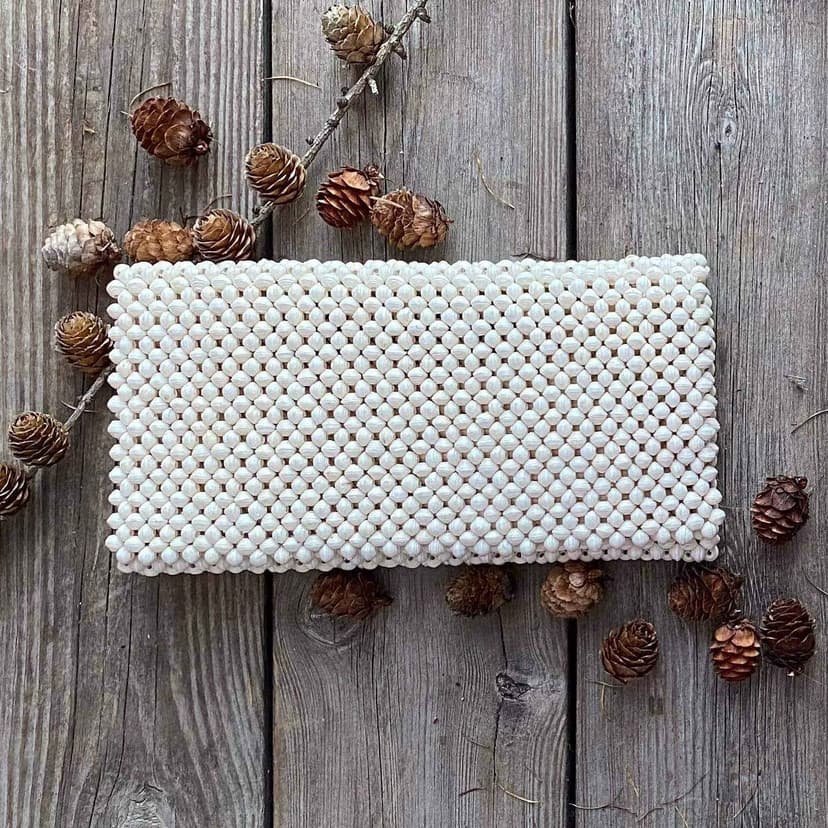 Cream Clutch Purse